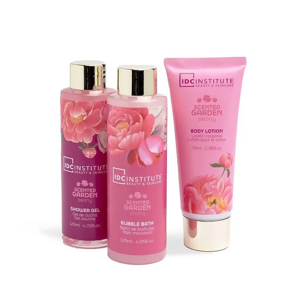 IDC Scented Garden Peony Bath Set 3pcs Φ12 x 21cm