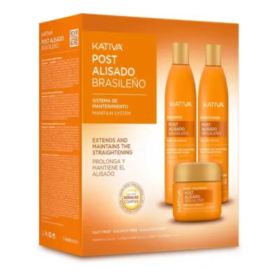 Kativa After Keratin Hair Set Σαμπουάν, Conditioner & Mask για μετά την Κερατίνη Χωρίς Θειικά Άλατα και Sulfate 3pcs