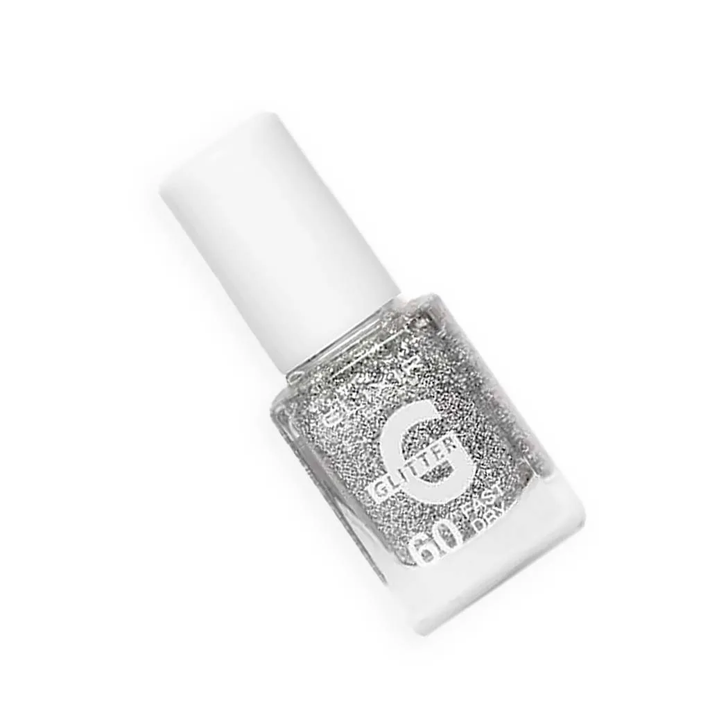 Elixir Fast Dry 40sec Nail Polish Βερνίκι Νυχιών Διάρκειας 8 ημερών 060 Glitter Διαφανές με Ασημί Γκλίτερ 13ml