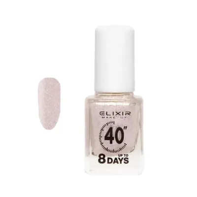 Elixir Fast Dry 40sec Nail Polish Βερνίκι Νυχιών Διάρκειας 8 ημερών 393 Glitter Platinum Ημιδιάφανο με Διακριτικό Γκλίτερ 13ml