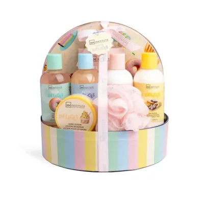 IDC Petits Delices Tin Round Case Set , Σετ Δώρου Μπάνιου Φ23 x H24 8pcs