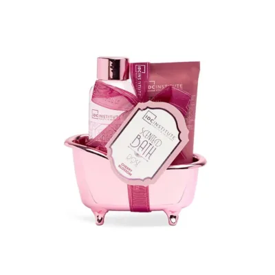 IDC Scented Bath Rose Mini Bath Tube Cherry Blossom Σετ Δώρου - Περιποίησης W12x H14 x D5,5cm 3pcs
