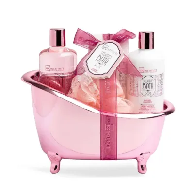IDC Scented Bath Rose Bath Tube Cherry Blossom Σετ Δώρου - Περιποίησης W26x H24 x D12cm 5pcs