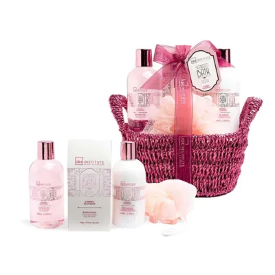 IDC Scented Bath Rose Basket Cherry Blossom Σετ Δώρου - Περιποίησης W25x H23 x D12cm 5pcs
