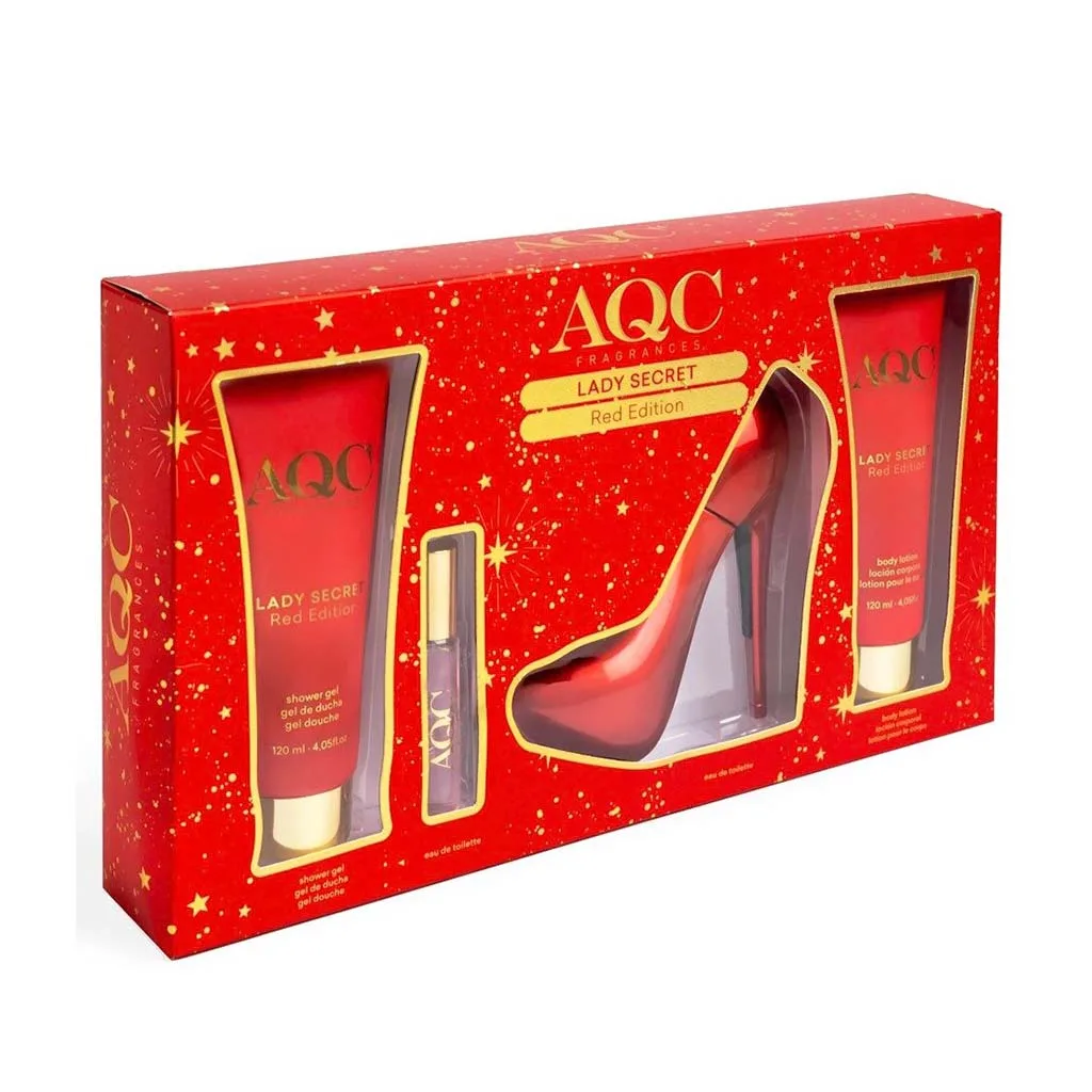 AQC Fragraces Lady Secret Red Edition Perfume Set 4pcs 35 x 21 x 6cm