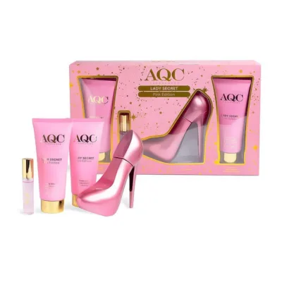 AQC Fragraces Lady Secret Pink Edition Perfume Set 4pcs 35 x 21 x 6cm