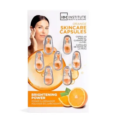 IDC Natural Elements Orange Skin Capsules - Αμπούλες Προσώπου με Βιταμίνη C για Λάμψη & Ενυδάτωση 7 x 0,34ml