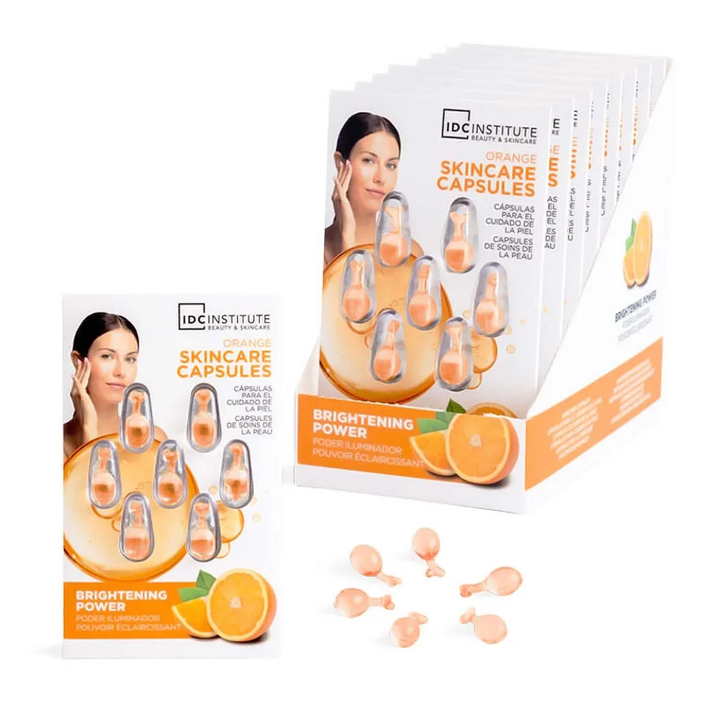 IDC Natural Elements Orange Skin Capsules - Αμπούλες Προσώπου με Βιταμίνη C για Λάμψη & Ενυδάτωση 7 x 0,34ml