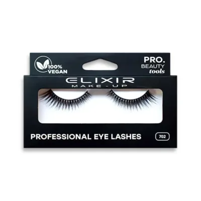 Elixir Professsional Eye Lashes 702 Βλεφαρίδες για Mήκος & Όγκο Black 100% Vegan