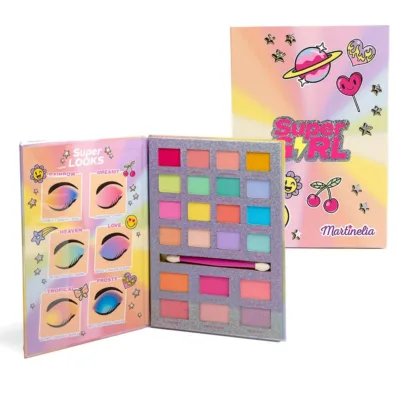 Martinelia Super Girl Ultimate Glam Makeup Palette Book Παιδική Παλέτα Μακιγιάζ 21 x 14,5 x 1cm