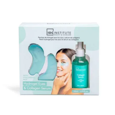 IDC Institute Collagen & Hyaluronic Acid Face Care Set - Ορός Προσώπου 30ml & Hydrogel Επιθέματα για τα Μάτια 1pair