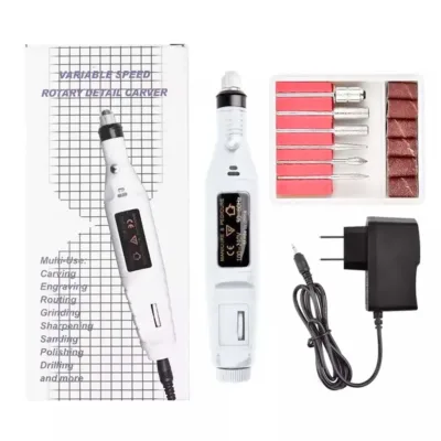 D&H Variable Speed Rotary Detail Carver - Τροχός Νυχιών Λευκός Ρυθμιζόμενης Ταχύτητας