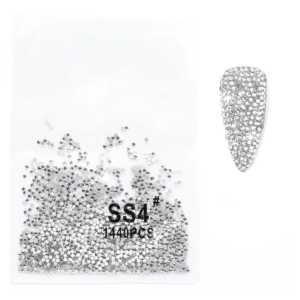 WD Micro Crystalized Rhine Stones Διακοσμητικά Στρας Νυχιών Silver SS4 1440pcs