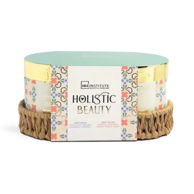 IDC Institute Holistic Beauty Lotus & White Tea Bath Set Σετ Περιποίησης Σώματος 17,5 x 8 x 9,5cm 3pcs
