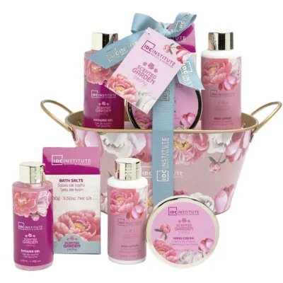 42244 IDC Scented Garden Peony Bath Set 5pcs 23 x 20 x 12cm