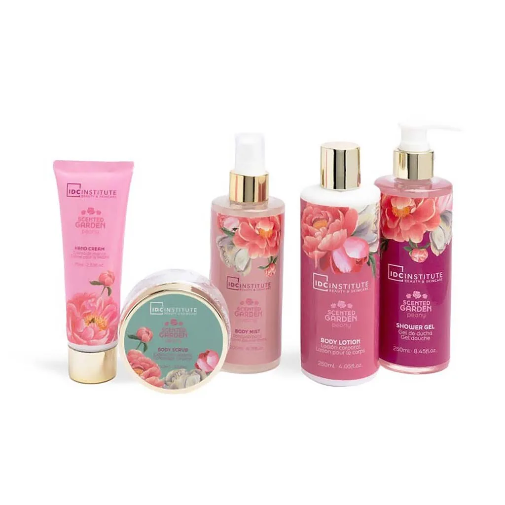 IDC Scented Garden Peony Bath & Perfume Set 34 x 24,5 x 5cm 5pcs