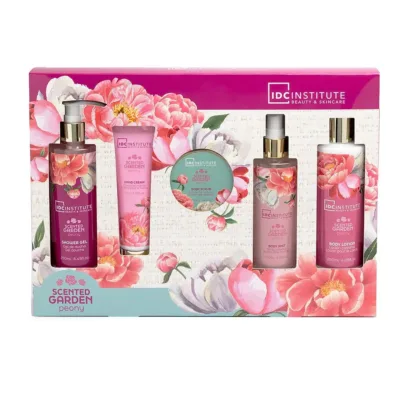 IDC Scented Garden Peony Bath & Perfume Set 34 x 24,5 x 5cm 5pcs