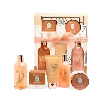 IDC Scented Bath Bronze Set Orange & Cinnamon - Σετ Μπάνιου 21 x 24,5 x 5,5cm 5pcs