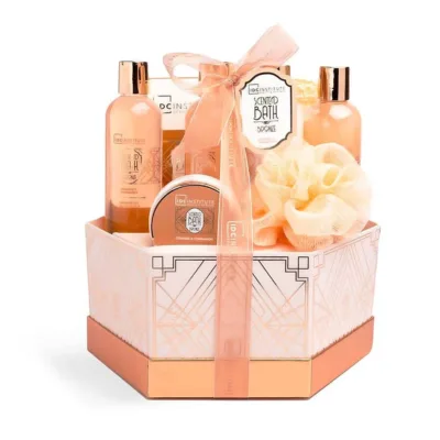IDC Scented Bath Bronze Box Case Set Orange & Cinnamon - Σετ Μπάνιου 24,5 x 25 x 24,5cm 9pcs