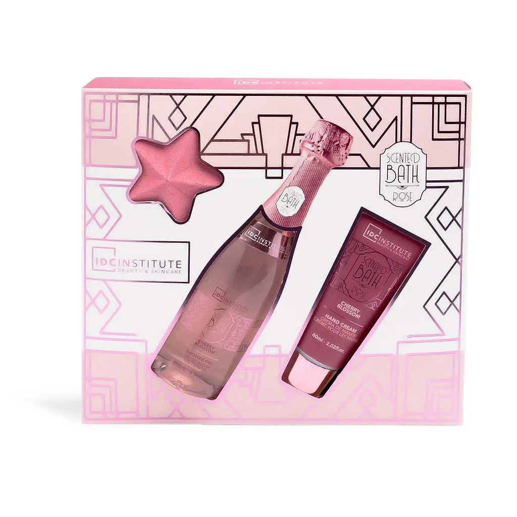 IDC Scented Bath Rose Cherry Blossom Festive Βath Set 3pcs IDC Scented Bath Rose Cherry Blossom Festive Βath Set 3pcs