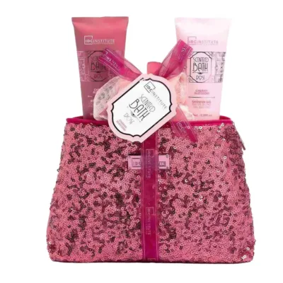IDC Scented Bath Rose Cherry Blossom Cosmetic Bag Set , Σετ Δώρου W19x H24 x D6,5cm 4pcs