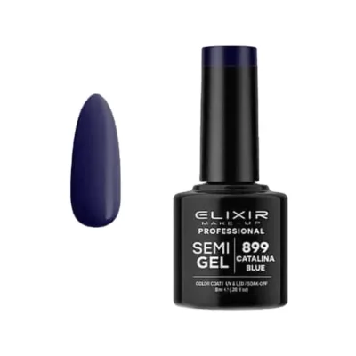Elixir Professional Semi Gel Ημιμόνιμο Βερνίκι Νυχιών 899 Catalina Blue Σκούρο Μπλε Μωβ 8ml