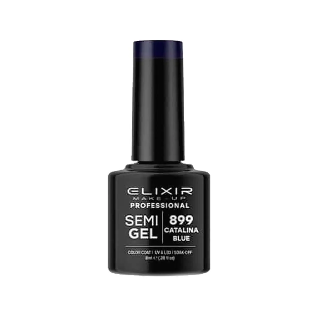Elixir Professional Semi Gel Ημιμόνιμο Βερνίκι Νυχιών 899 Catalina Blue Σκούρο Μπλε Μωβ 8ml