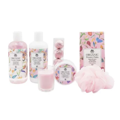 Becasan Nature Organic Case Set Peonia & Dalia 11Pcs - Σετ Περιποίησης Βαλιτσάκι 26,5 x 22 x 17cm