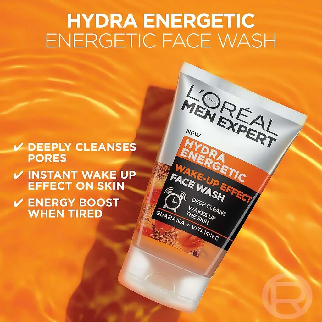 L'Oreal Paris Men Expert Hydra Energetic Gel, Τζελ Καθαρισμού Προσώπου για Άντρες 100ml