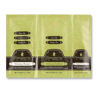 Macadamia Volumizing Shampoo, Conditioner & Oil Set 3pcs