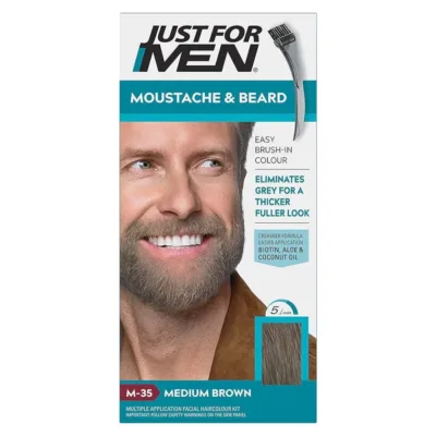 Just For Men Beard & Mustache Color Gel - Σετ Βαφής για Γένια & Μουστάκι Μ-35 Medium Brown Καστανό