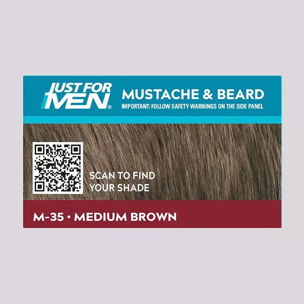 Just For Men Beard & Mustache Color Gel - Σετ Βαφής για Γένια & Μουστάκι Μ-35 Medium Brown Καστανό