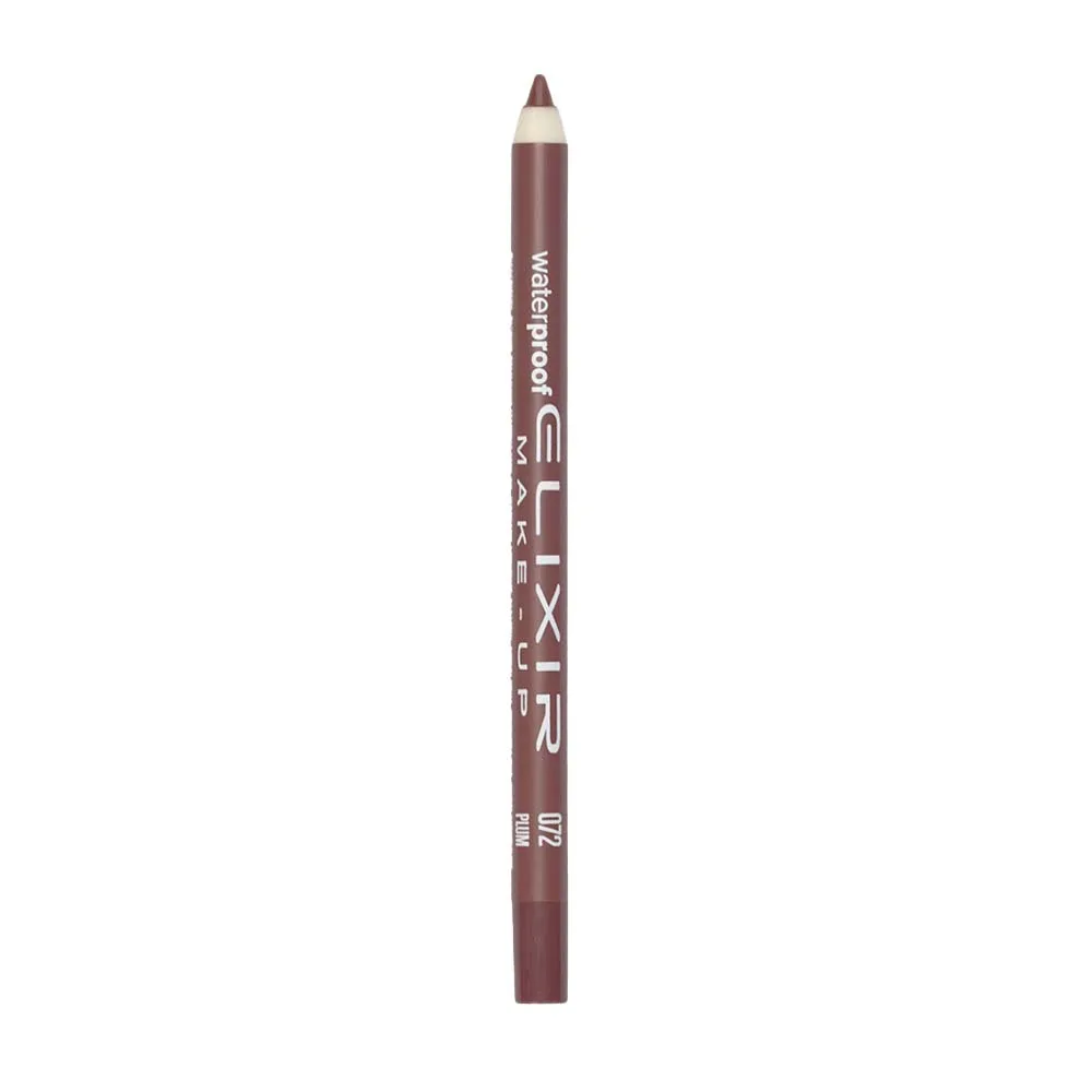 Elixir Waterproof Lip Pencil Μολύβι Χειλιών Αδιάβροχο 1,4gr 072 Plum Καφέ Μαονί