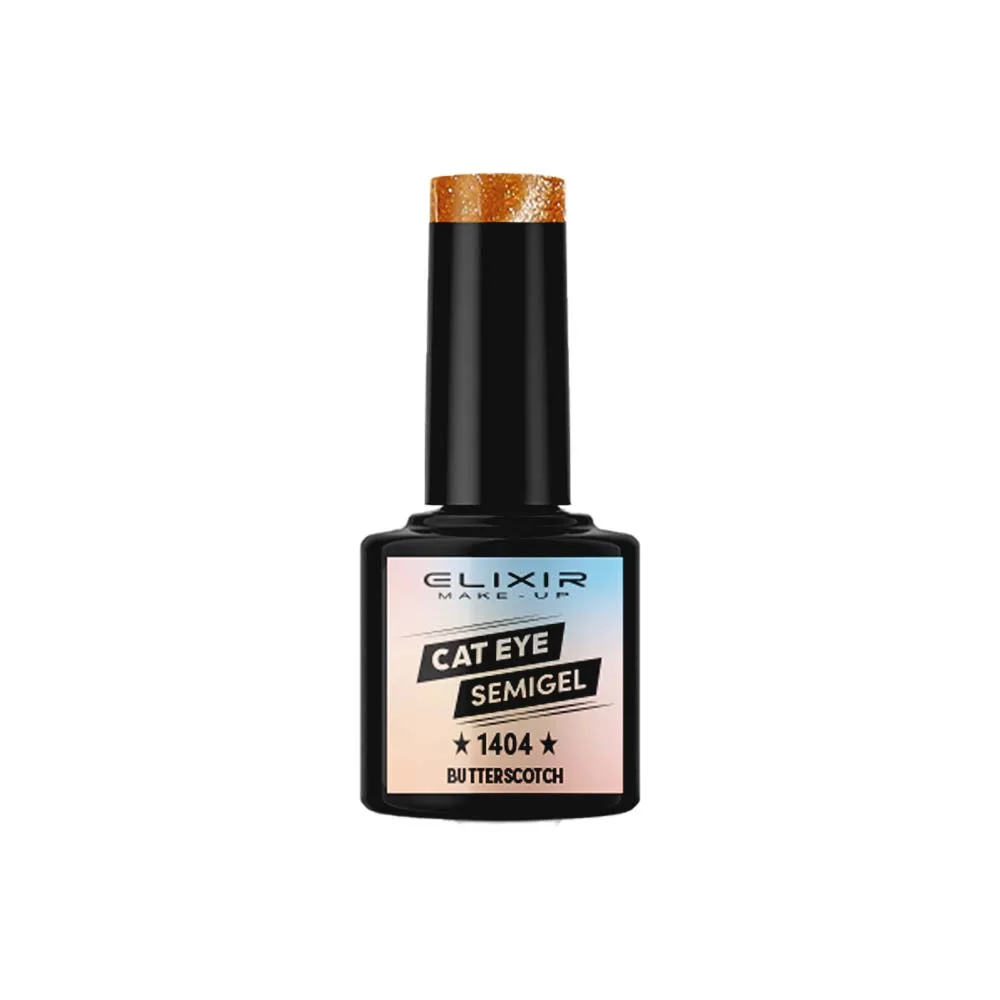 Elixir Cat Eye Effect SemiGel Ημιμόνιμο Βερνίκι Νυχιών 1404 Butterscotch Χρυσό 8ml