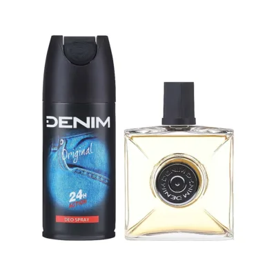 Denim Original Set After Shave Lotion 100ml, Deodorant Spray 150ml & Cosmetic Bag