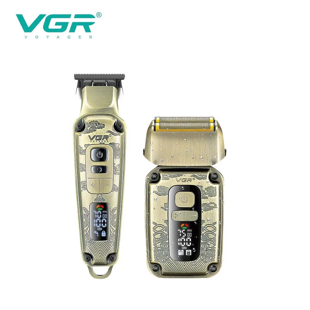 VGR V-641 Hair Trimmer Shaver Set Σετ Ξυριστική & Κουρετική Μηχανή 2τεμ