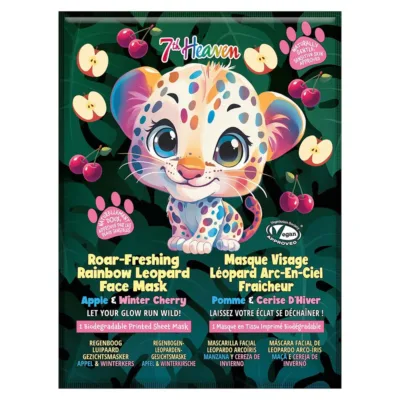 7th Heaven Rainbow Leopard Face Mask Apple & Winter Cherry