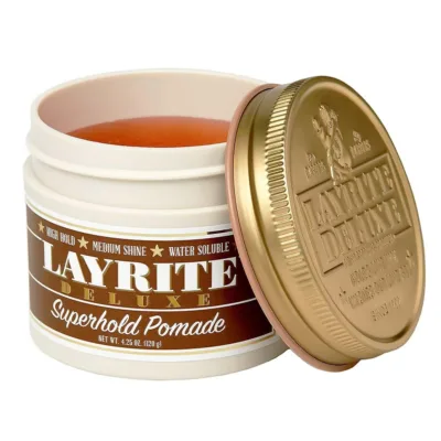 Layrite Deluxe Superhold Pomade High Hold Πομάδα Διαμόρφωσης Μαλλιών Δυνατό Κράτημα 120gr