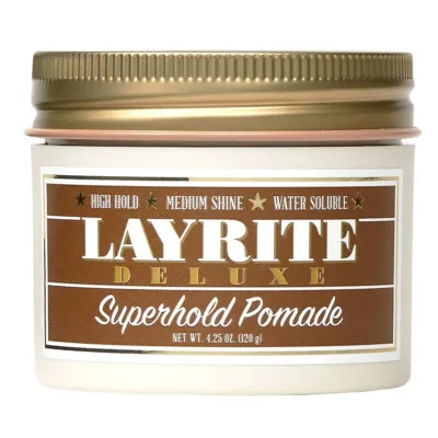 Layrite Deluxe Superhold Pomade High Hold Πομάδα Διαμόρφωσης Μαλλιών Δυνατό Κράτημα 120gr