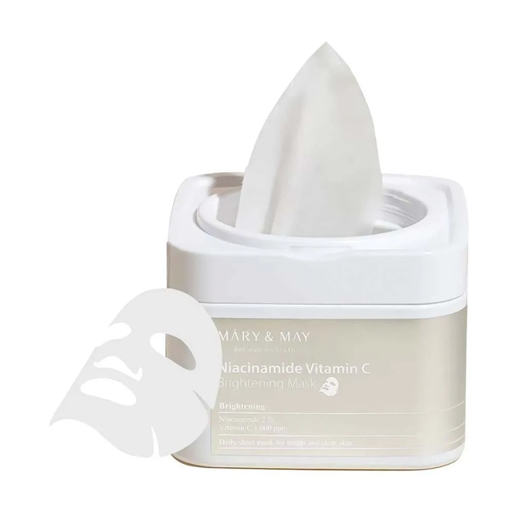 Mary & May Niacinamide Vitamin C Brightening Mask - Σετ Μάσκες Προσώπου Πανί με Νιασιναμίδη & Βιταμίνη C 30τμχ