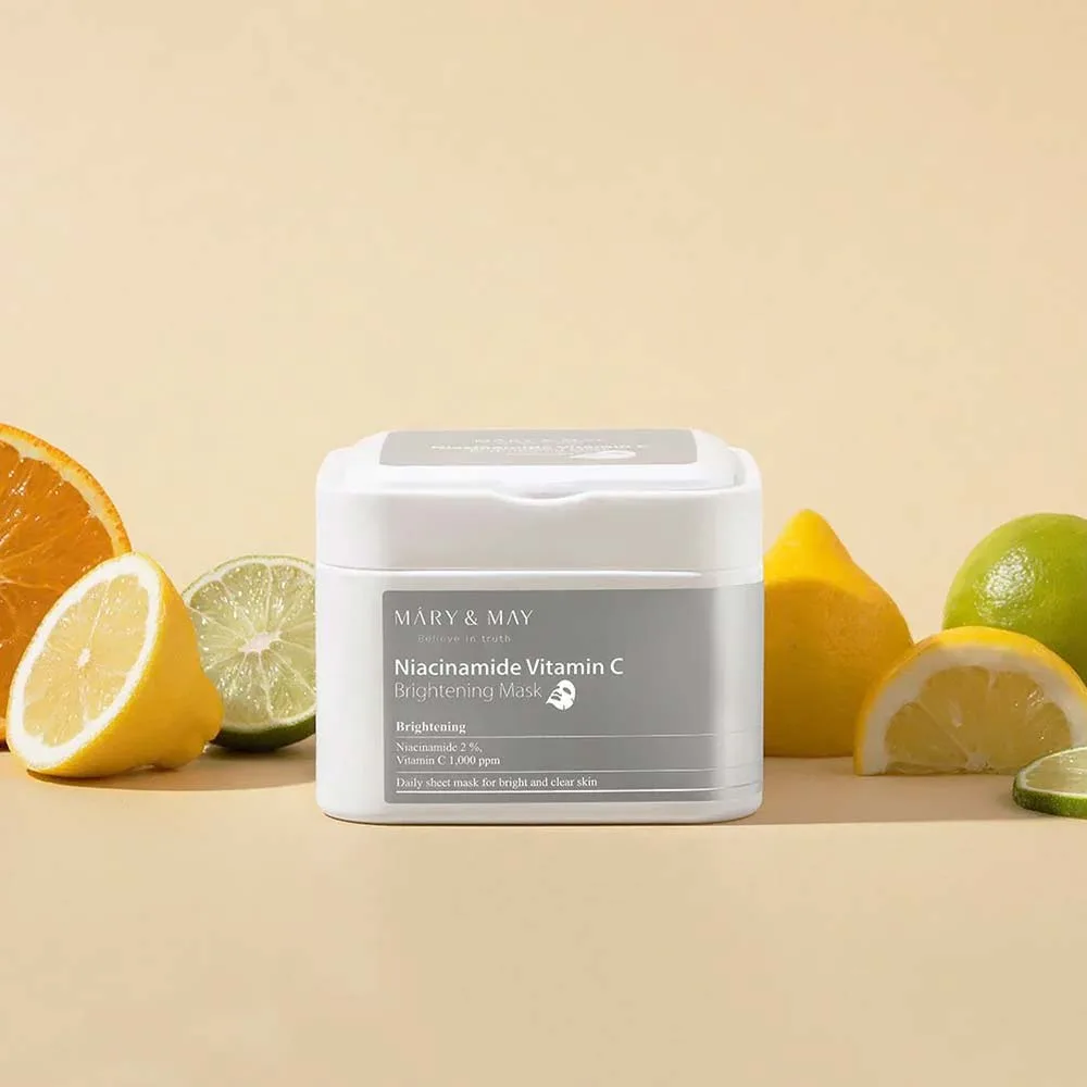 Mary-&-May-Niacinamide-Vitamin-C-Brightening-Mask-30τμχ-04 Mary & May Niacinamide Vitamin C Brightening Mask - Σετ Μάσκες Προσώπου Πανί με Νιασιναμίδη & Βιταμίνη C 30τμχ