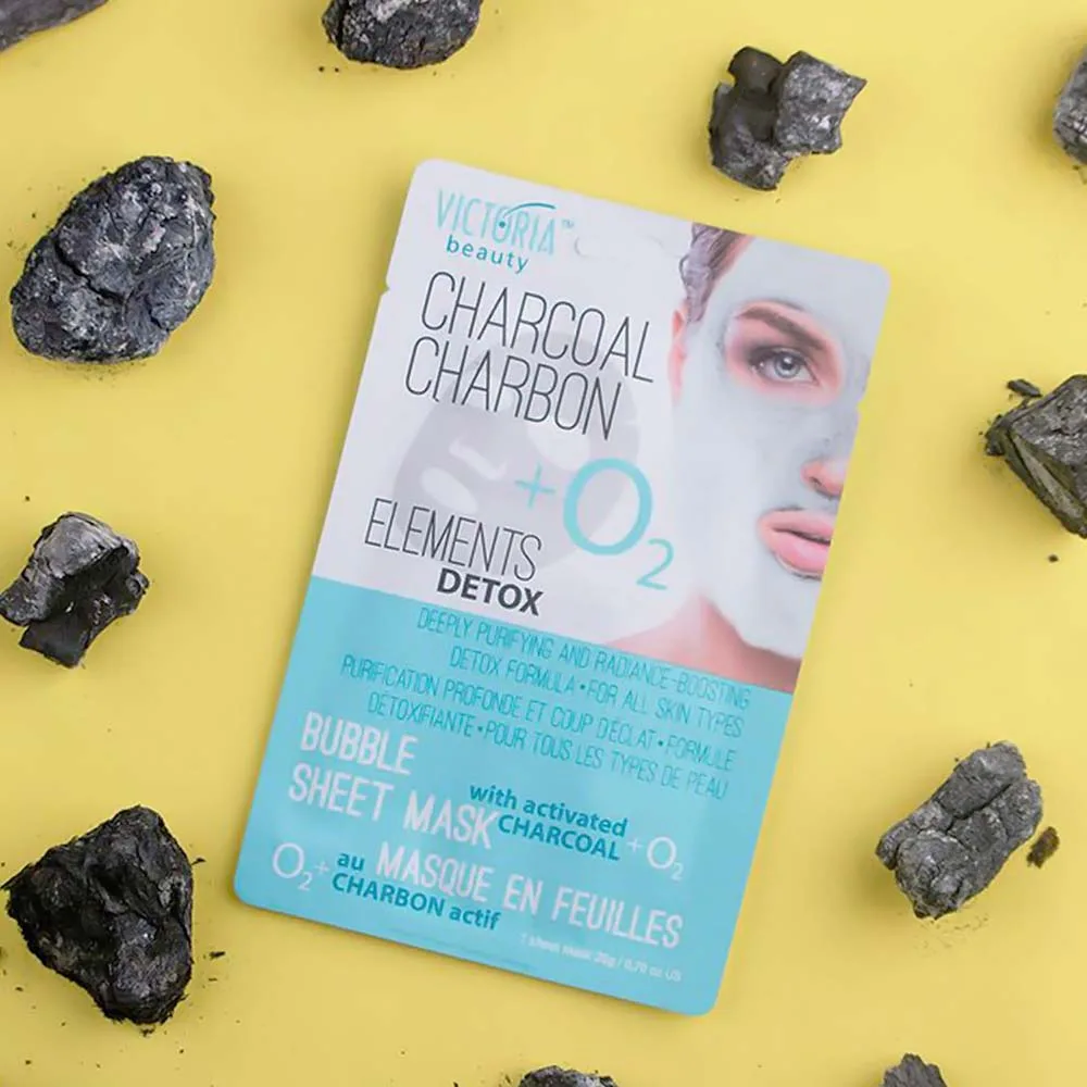 Victoria Beauty Charcoal Charbon Bubble Sheet Mask  20gr