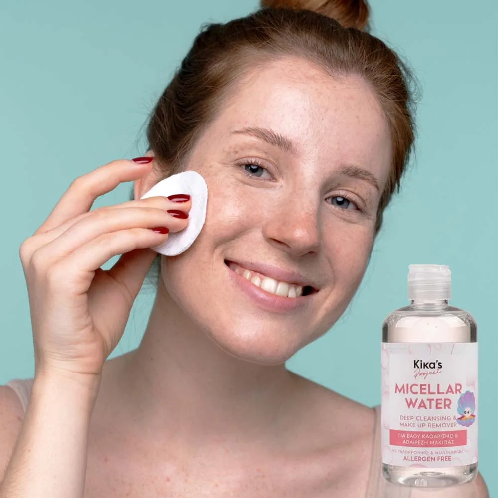 Kika's Project Micellar Water με Υαλουρονικό & Νιασιναμίδη για Βαθύ Καθαρισμό & Αφαίρεση Μακιγιάζ 250ml