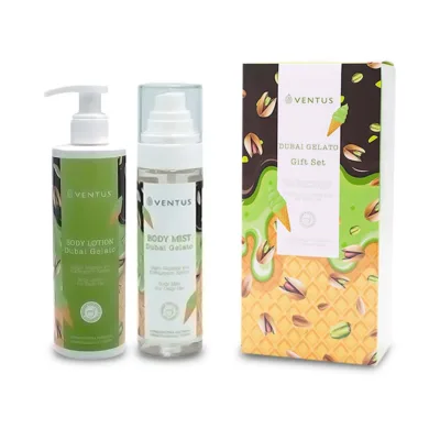 Ventus Dubai Gelato Perfume Gift Box - Body Mist Spray 100ml & Body Lotion 250ml