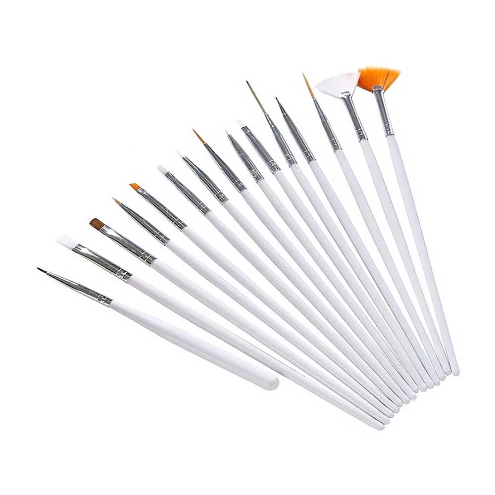 WD Ολοκληρωμένο Σετ Πινέλων Μανικιούρ Σχεδίου, Acrygel, Ombre & Dotting