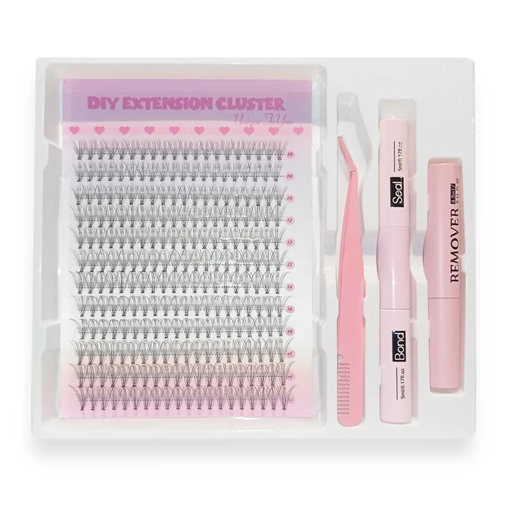 WD Eyelash Extension Set - Σετ Μεμονωμένες Βλεφαρίδες Τουφάκια, Τσιμπιδάκι Τοποθέτησης, Κόλλα & Remover