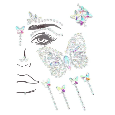 Parly Joy Face & Eye Stickers Buttefly's World Διακοσμητικά Αυτοκόλλητα Προσώπου Ματιών Στρας Ιριδίζοντα