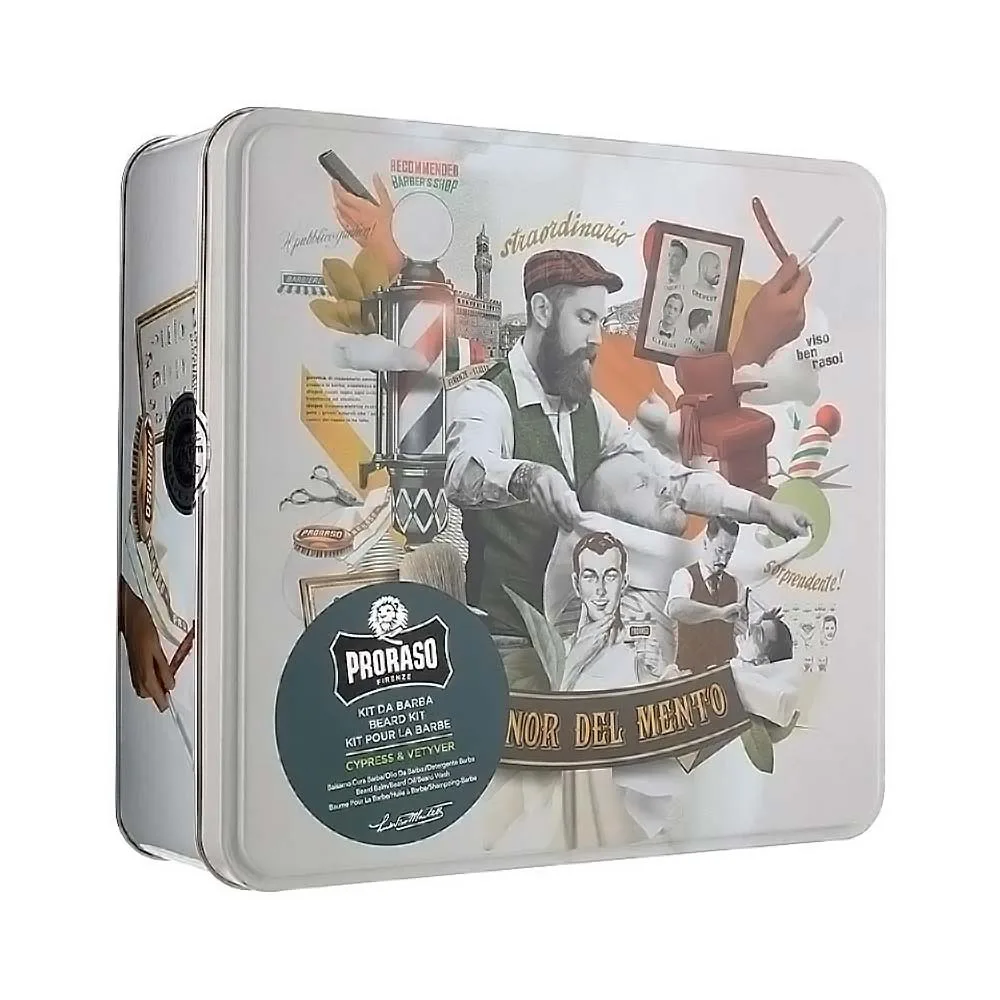 Proraso Cypress & Vetiver Beard Kit Metal Box Σετ Περιποίησης Γενειάδας 3pcs Proraso Cypress & Vetiver Beard Kit Metal Box Σετ Περιποίησης Γενειάδας 3pcs