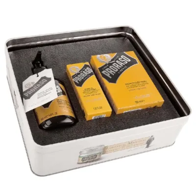 Proraso Wood & Spice Beard Kit Metal Box Σετ Περιποίησης Γενειάδας 3pcs