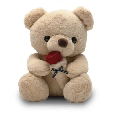 VIP Baby Dolls Love Bear Rose Plush Toy, Λούτρινο Αρκουδάκι της Αγάπης Μπεζ Καφέ 50cm